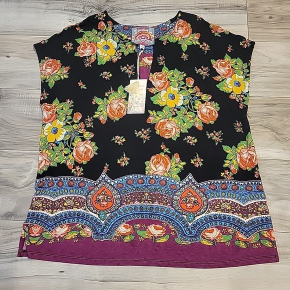 Johnny Was Tops - Johnny Was The‎ Janie Favorite Dolman Top Womens Med V-Neck Spark Bohemian Tunic